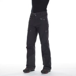 Mammut Black Masao Hardshell Pants - Men's - Ski Shell Pants with Snap Waist